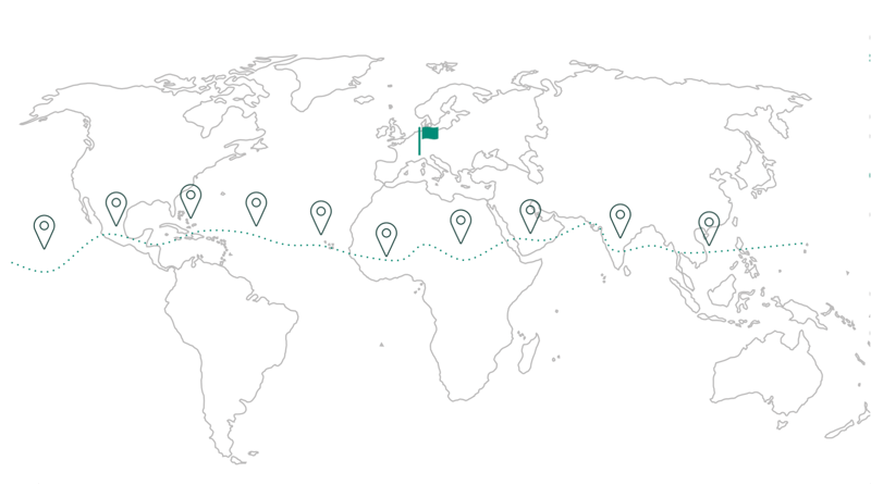 Worldmap Solar Airship ambition