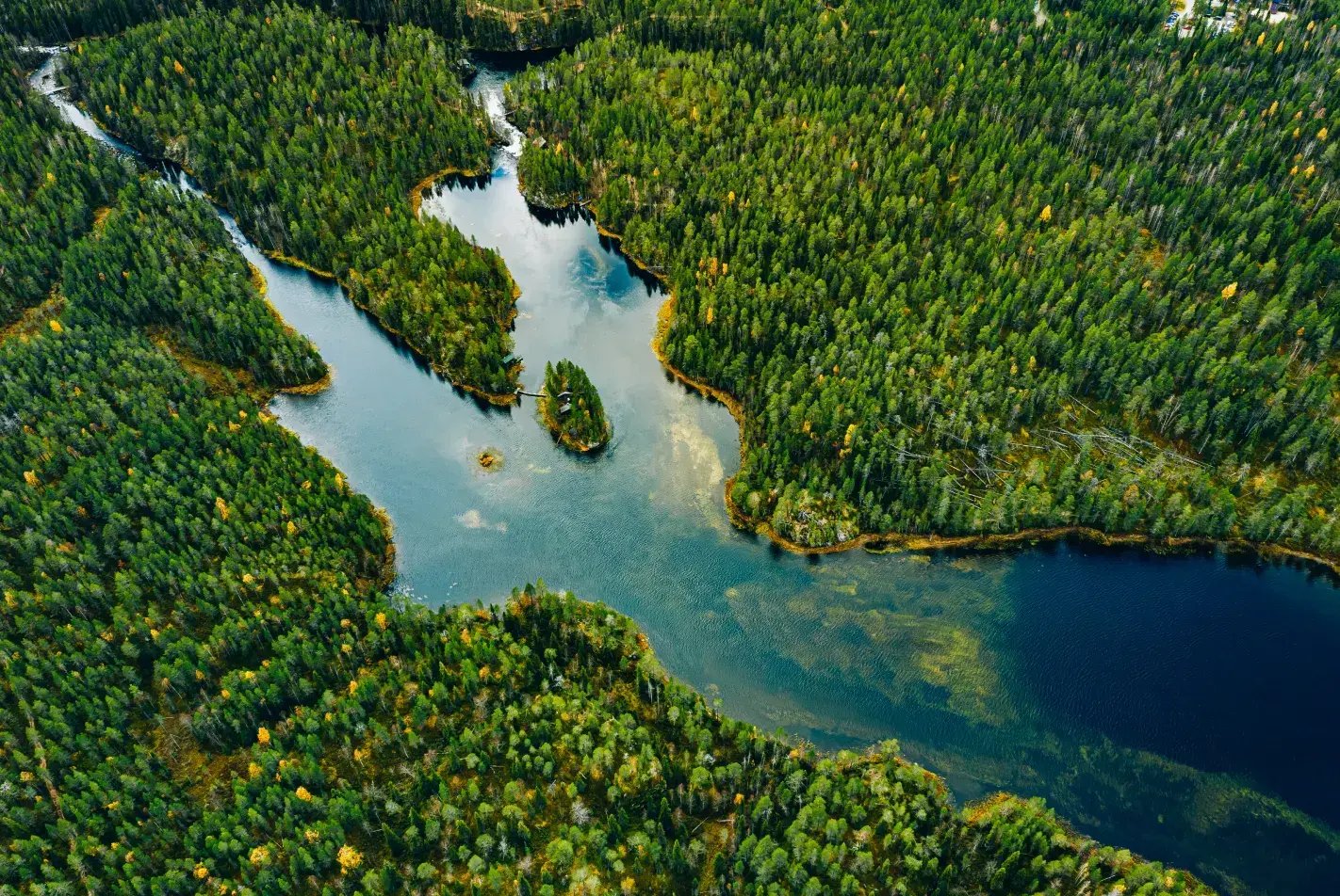 aerial-view-of-green-forests-and-blue-lakesR